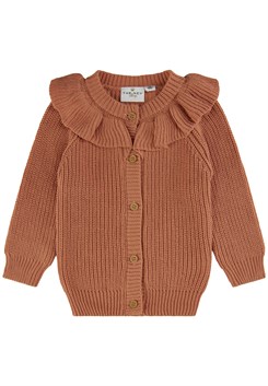 The New Olly collar knit Cardigan - Toasted Nut